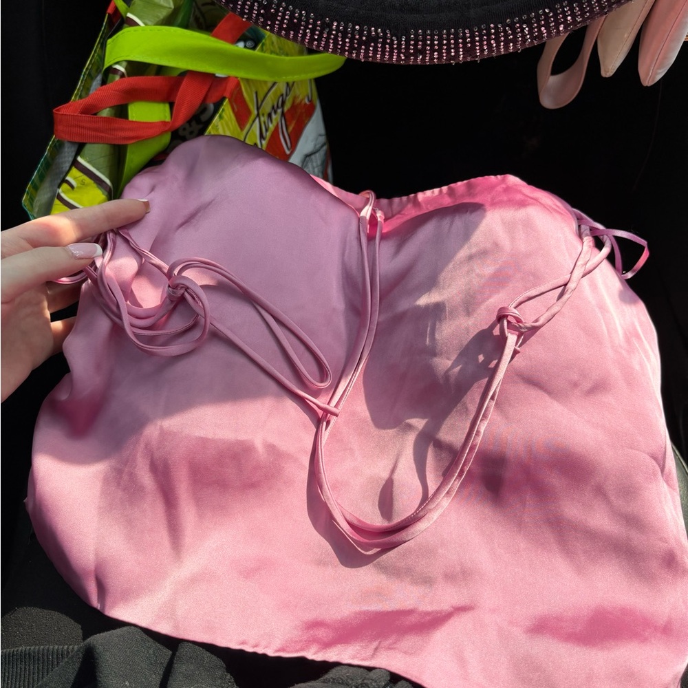 Urban Outfitters Pink Satin Top